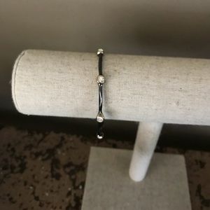 Stella & Dot Dark Silver, Gold and CZ bracelet